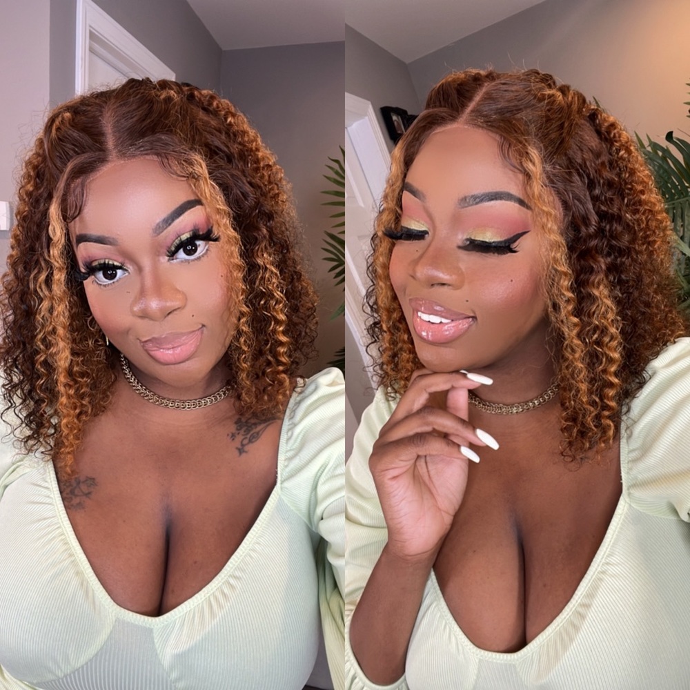 12" Curly Bob Wig 13x4 Lace Frontal Human Hair Wig - LuvMe Hair